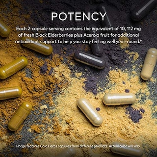 Foto 3 | Suplemento Gaia Herbs Black Elderberry 120 Cápsulas Veganas - Venta Internacional.