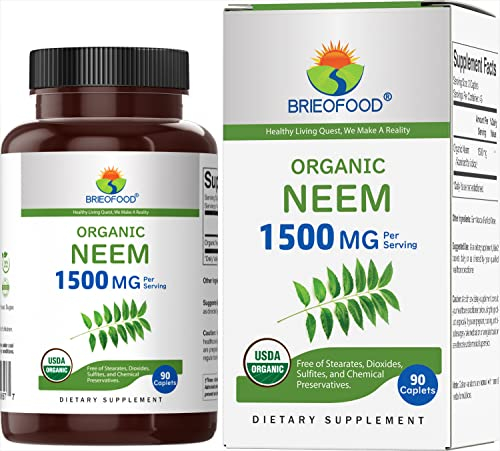 Foto 2 pulgar | Tabletas Brieofood Neem Organic 1500 Mg 90 Tabletas - Venta Internacional.