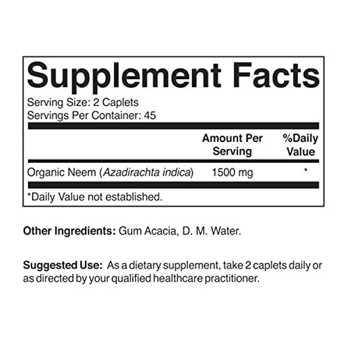 Foto 3 pulgar | Tabletas Brieofood Neem Organic 1500 Mg 90 Tabletas - Venta Internacional.