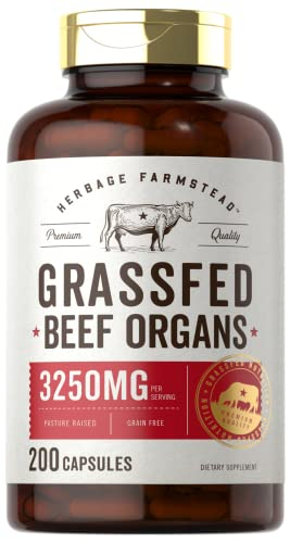 Foto 1 | Suplemento Grassfed Beef Organs, Cápsulas De 3250 Mg, 200 Unidades - Venta Internacional.