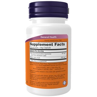 Foto 2 | Suplemento Now Pqq 40 Mg Con 200 Mg De Ácido Alfa Lipoico 50 Cápsulas - Venta Internacional.