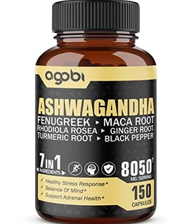 Foto 1 | Cápsulas De Suplemento De Extracto De Ashwagandha Agobi, 8050 Mg, 5 Meses - Venta Internacional.