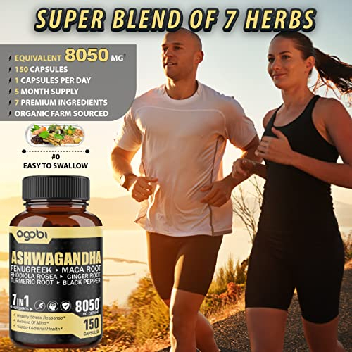 Foto 5 | Cápsulas De Suplemento De Extracto De Ashwagandha Agobi, 8050 Mg, 5 Meses - Venta Internacional.