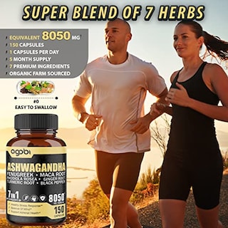 Foto 5 | Cápsulas De Suplemento De Extracto De Ashwagandha Agobi, 8050 Mg, 5 Meses - Venta Internacional.