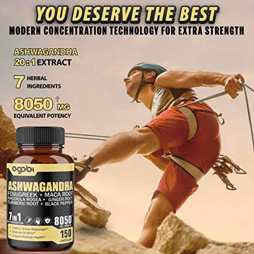 Foto 6 | Cápsulas De Suplemento De Extracto De Ashwagandha Agobi, 8050 Mg, 5 Meses - Venta Internacional.