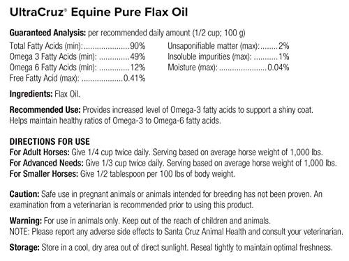 Foto 2 | Suplemento De Aceite De Lino Puro Ultracruz Para Caballos De 3,78 Litros - Venta Internacional.