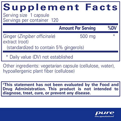Foto 3 pulgar | Suplemento De Extracto De Jengibre Pure Encapsulations 120 Cápsulas - Venta Internacional.