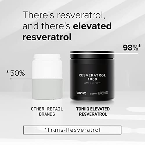 Foto 5 pulgar | Suplemento Toniiq De Resveratrol De Ultra Alta Potencia 1000 Mg 60 C - Venta Internacional.