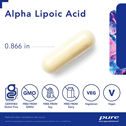 Foto 4 pulgar | Suplemento De Ácido Alfa Lipoico De Pure Encapsulations, 400 Mg, 60 Ca - Venta Internacional.