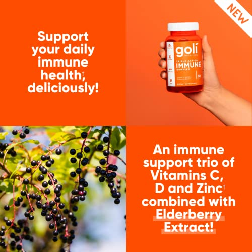 Foto 4 pulgar | Gomitas De Vitamina Goli Immune, 60 Unidades, Con Saúco, C, D Y Zinc - Venta Internacional.