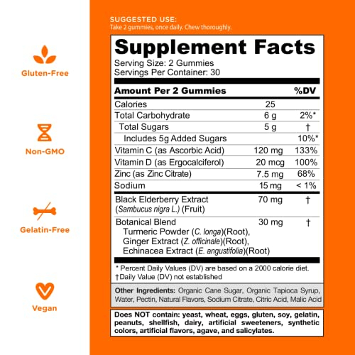 Foto 5 pulgar | Gomitas De Vitamina Goli Immune, 60 Unidades, Con Saúco, C, D Y Zinc - Venta Internacional.