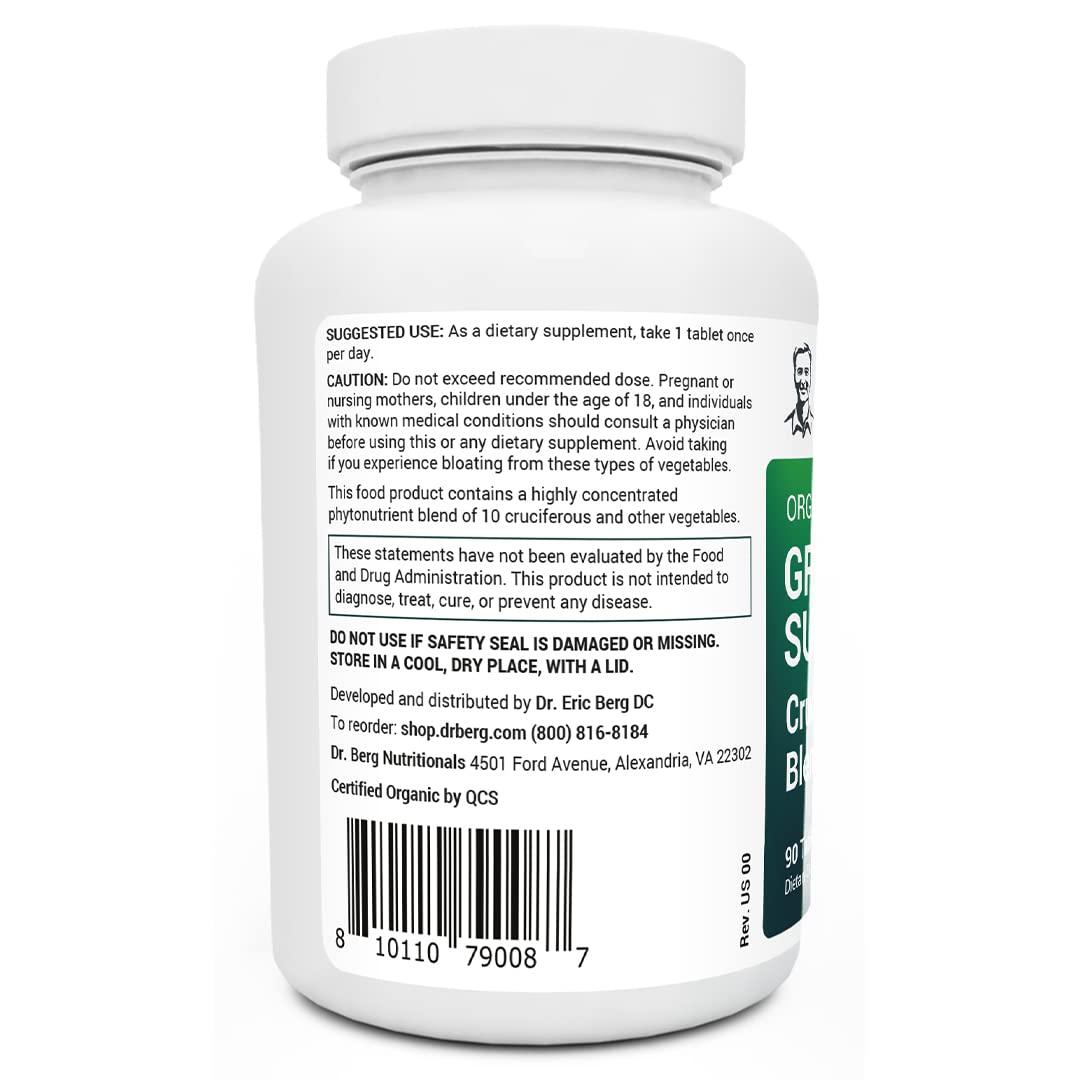 Foto 4 pulgar | Suplemento Dr. Berg Greens Superfood Crucíferous 90 Comprimidos - Venta Internacional.