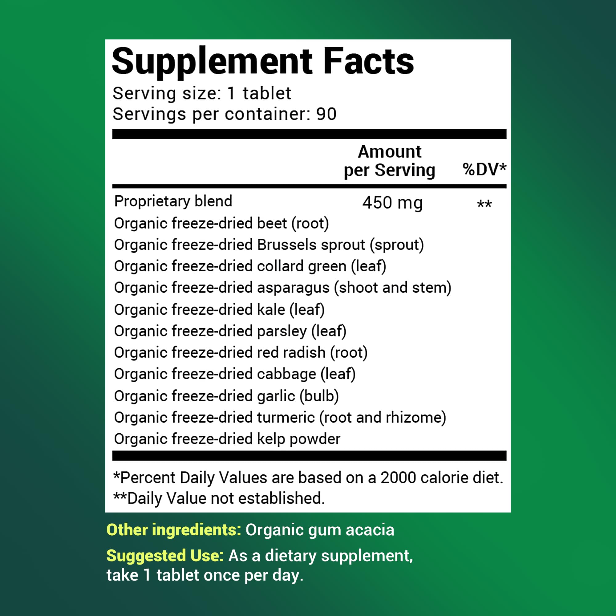 Foto 5 pulgar | Suplemento Dr. Berg Greens Superfood Crucíferous 90 Comprimidos - Venta Internacional.