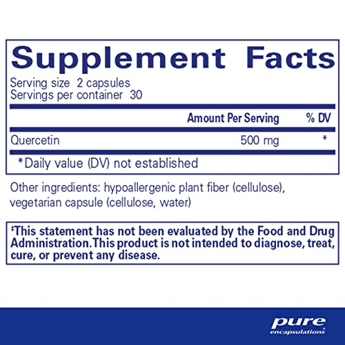 Foto 3 pulgar | Suplemento De Quercetina De Pure Encapsulations Con Bioflavonoides 60 - Venta Internacional.