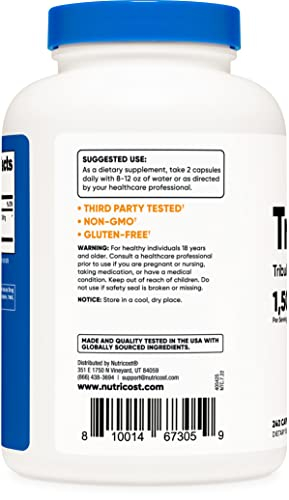 Foto 4 pulgar | Suplemento Nutricost Extracto De Tribulus Terrestris 1500 Mg 240  - Venta Internacional.