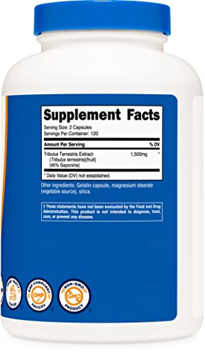 Foto 5 pulgar | Suplemento Nutricost Extracto De Tribulus Terrestris 1500 Mg 240  - Venta Internacional.