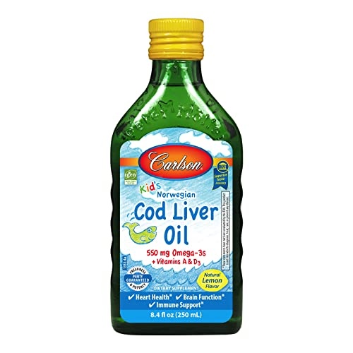 Foto 2 pulgar | Aceite De Hígado De Bacalao Carlson Kid's 250 Ml Omega-3 Con Vitaminas A Y D - Venta Internacional.