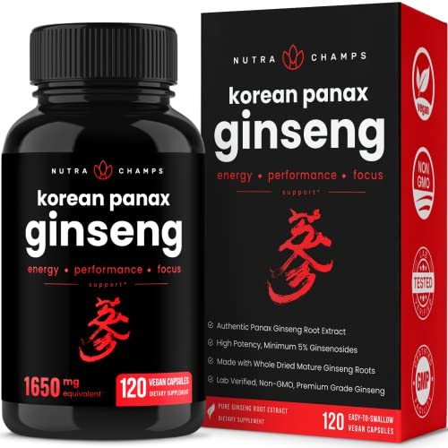 Foto 2 pulgar | Suplemento Nutrachamps Korean Red Panax Ginseng 120 Cápsulas - Venta Internacional.