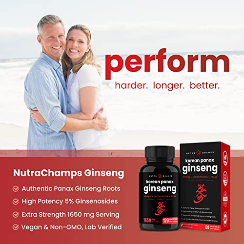 Foto 4 pulgar | Suplemento Nutrachamps Korean Red Panax Ginseng 120 Cápsulas - Venta Internacional.