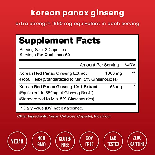 Foto 5 pulgar | Suplemento Nutrachamps Korean Red Panax Ginseng 120 Cápsulas - Venta Internacional.