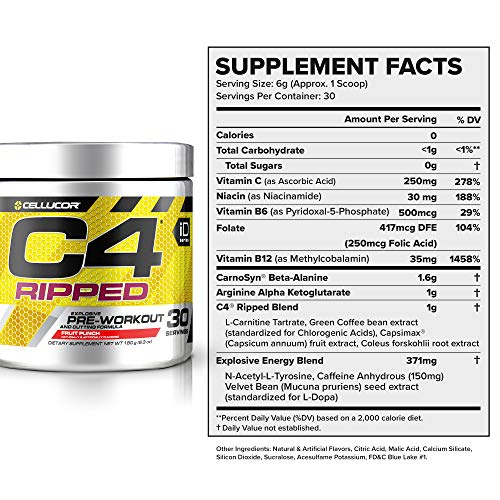 Foto 2 | Suplemento: Ponche De Frutas Rotas Cellucor C4, 30 Porciones, 183 G - Venta Internacional.