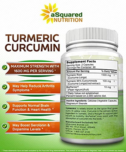 Foto 7 pulgar | Suplemento De Curcumina De Cúrcuma De Squared Nutrition 1600 Mg - Venta Internacional.