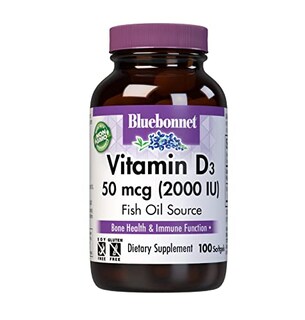 Foto 1 | Suplemento Bluebonnet De Vitamina D3 2000 Ui 100 Cápsulas - Venta Internacional.
