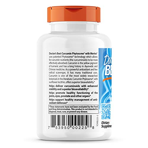 Foto 4 pulgar | Suplemento Doctor's Best Curcumin Phytosome 500 Mg 60 Cápsulas - Venta Internacional.