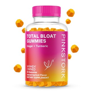 Foto 1 | Complementa Las Gomitas Pink Stork Bloat Con Cúrcuma Y Jengibre - Venta Internacional.