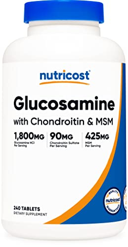 Foto 2 pulgar | Suplemento Nutricost De Glucosamina 1800 Mg Con Condroitina Y Msm - Venta Internacional.
