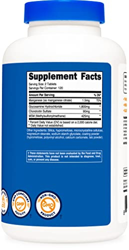 Foto 5 pulgar | Suplemento Nutricost De Glucosamina 1800 Mg Con Condroitina Y Msm - Venta Internacional.