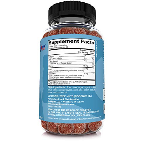 Foto 3 pulgar | Gomitas Sunergetic Lutein, 20 Mg, Zeaxantina, 4 Mg - Venta Internacional.