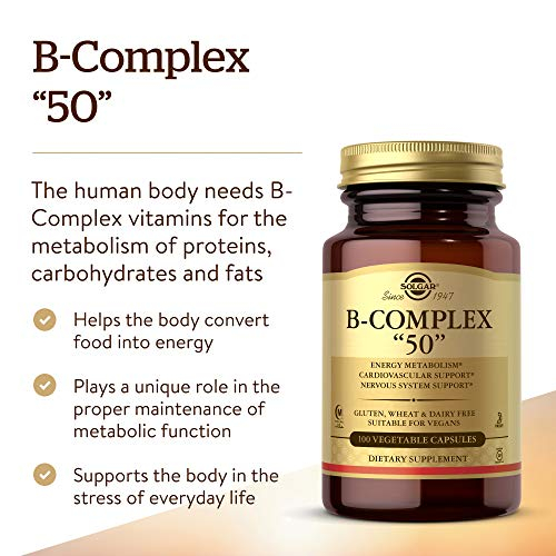 Foto 3 | Suplemento Solgar B-complex «50» 100 Cápsulas Vegetales - Venta Internacional.
