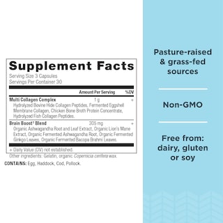 Foto 2 | Suplemento De Ancient Nutrition, Proteína De Colágeno, Refuerzo Cerebral - Venta Internacional.
