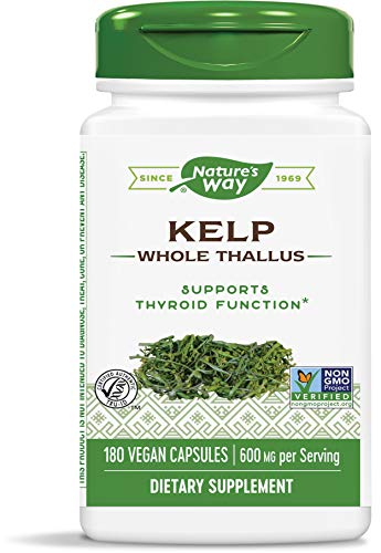 Suplemento Nature's Way Kelp, 600 Mg, Sin Ogm, 180 Cápsulas - Venta Internacional.