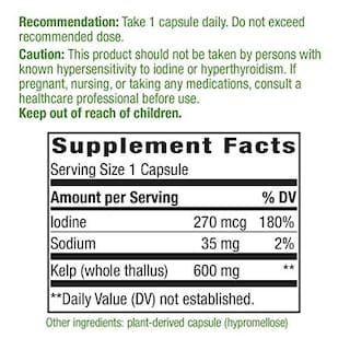 Foto 6 | Suplemento Nature's Way Kelp, 600 Mg, Sin Ogm, 180 Cápsulas - Venta Internacional.