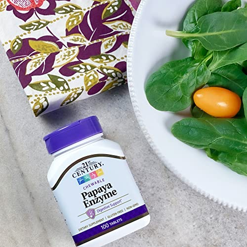 Foto 5 pulgar | Tabletas Masticables 21st Century Papaya Enzyme Tropical, 100 Unidades - Venta Internacional.