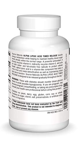 Foto 3 pulgar | Supplement Source Naturals Ácido Alfa Lipoico 300 Mg - 120 Tabletas - Venta Internacional.