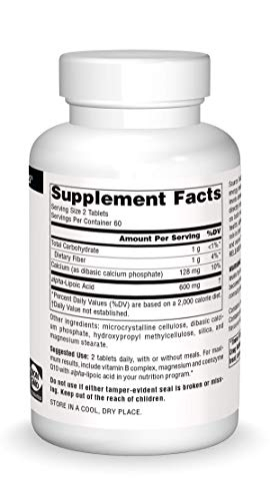 Foto 4 pulgar | Supplement Source Naturals Ácido Alfa Lipoico 300 Mg - 120 Tabletas - Venta Internacional.