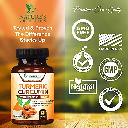 Foto 6 pulgar | Suplemento De Curcumina Con Cúrcuma De Nature's Nutrition 1950 Mg - 60  - Venta Internacional.