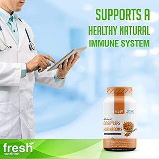 Foto 5 | Suplemento De Hongos Cordyceps Orgánicos Fresh Nutrition 1500 Mg - Venta Internacional.