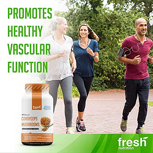 Foto 8 pulgar | Suplemento De Hongos Cordyceps Orgánicos Fresh Nutrition 1500 Mg - Venta Internacional.
