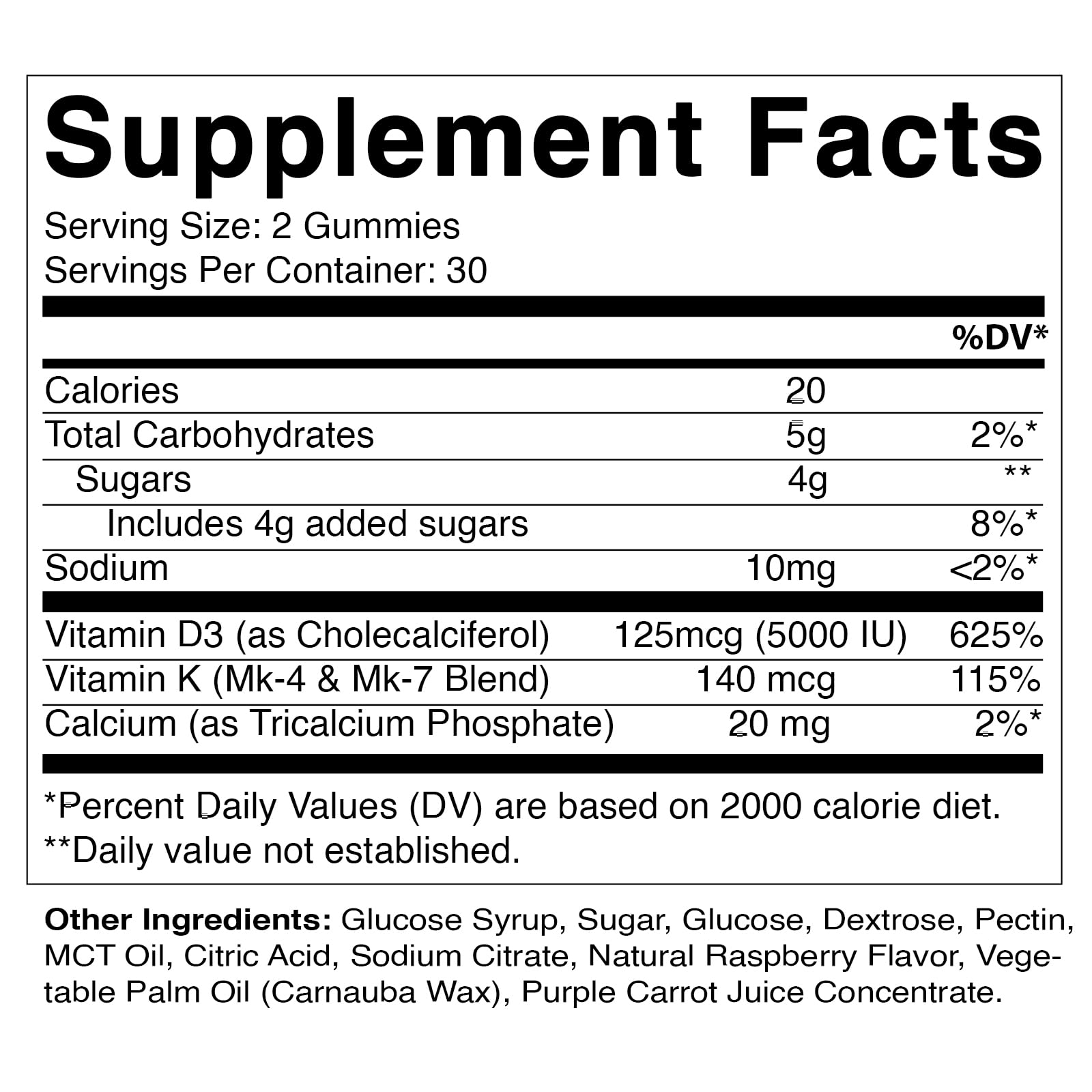 Foto 3 pulgar | Gomitas De Suplemento Vitamático Con Vitamina D3 K2, 60 Unidades - Venta Internacional.
