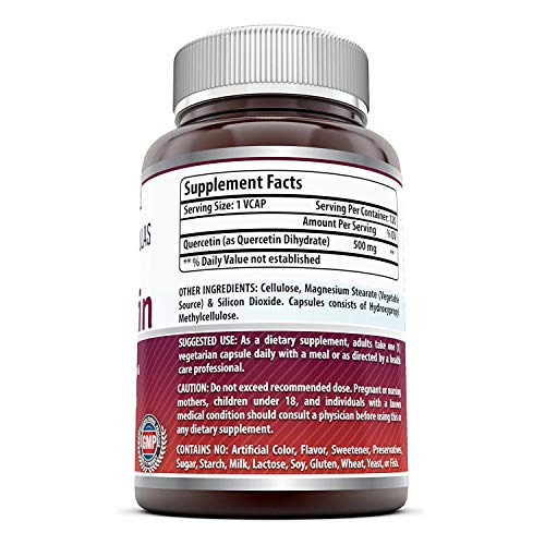 Foto 3 pulgar | Supplement Amazing Formulas, 500 Mg De Quercetina, Apoya La Salud - Venta Internacional.