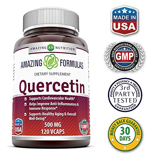 Foto 5 pulgar | Supplement Amazing Formulas, 500 Mg De Quercetina, Apoya La Salud - Venta Internacional.