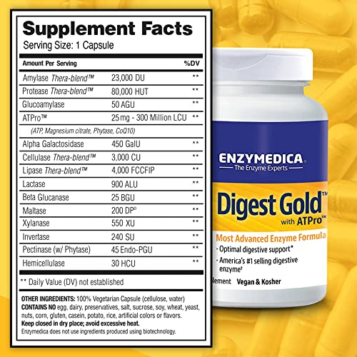 Foto 3 pulgar | Suplemento Enzymedica Digest Gold + Atpro 180 Cápsulas - Venta Internacional.