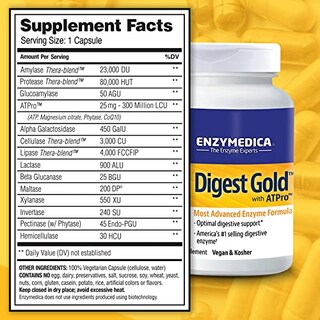 Foto 2 | Suplemento Enzymedica Digest Gold + Atpro 180 Cápsulas - Venta Internacional.