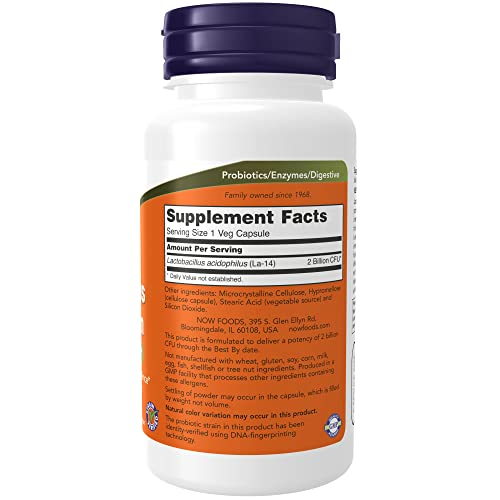 Foto 3 pulgar | Supplement Now Acidophilus, 2 Mil Millones De Cfu, 100 Cápsulas Vegetarianas - Venta Internacional.