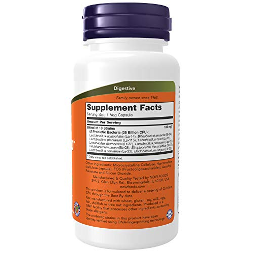Foto 3 pulgar | Supplements Now Probiotic-10™, 25 Mil Millones De Cápsulas Vegetarianas - Venta Internacional.