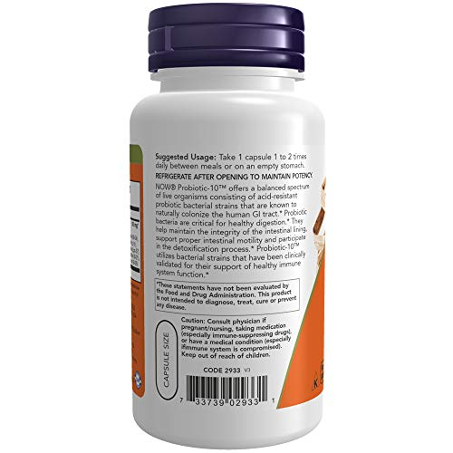 Foto 4 pulgar | Supplements Now Probiotic-10™, 25 Mil Millones De Cápsulas Vegetarianas - Venta Internacional.